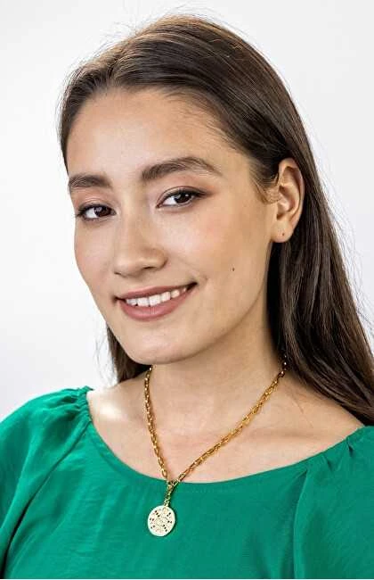 Marc Malone Išskirtinis paauksuotas karoliai Ariana Juodas Necklace MCN23021G