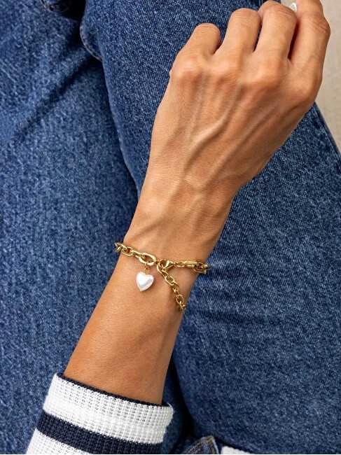 Marc Malone Paauksuota apyrankė su perlu Hattie Gold Bracelet MCB24016G
