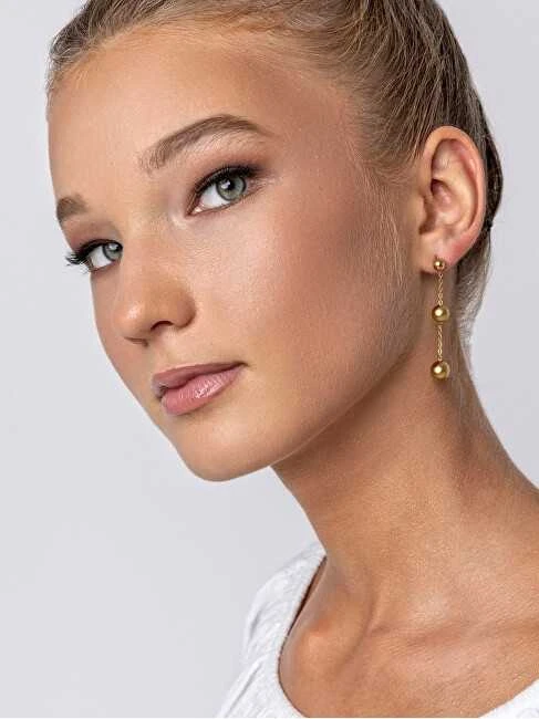 Marc Malone Auksuoti kabantys auskarai Alison Gold Earrings MCE24001G