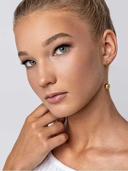 Marc Malone Auksuoti kabantys auskarai Amanda Gold Earrings MCE24002G