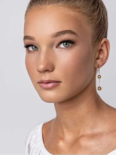 Marc Malone Auksuoti kabantys auskarai Alison Gold Earrings MCE24001G