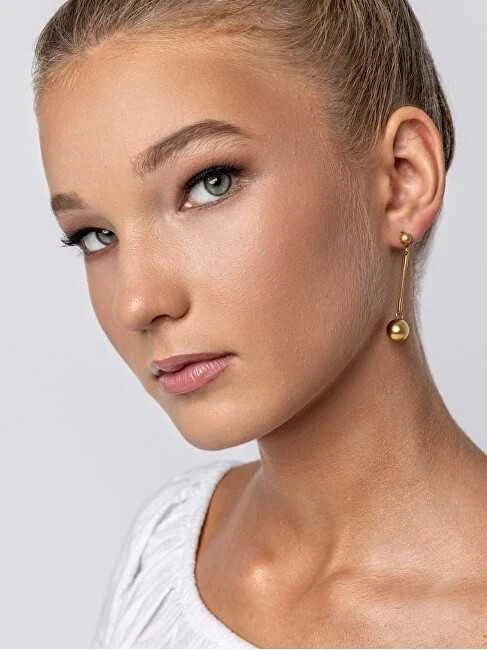 Marc Malone Auksuoti kabantys auskarai Amanda Gold Earrings MCE24002G