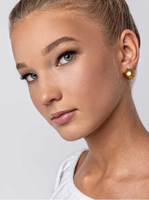 Marc Malone Paauksuoti plieniniai auskarai Carter Gold Earrings MCE24036G