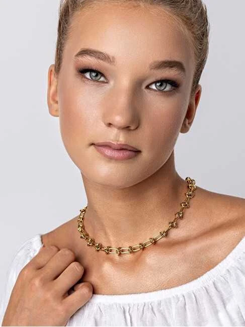 Marc Malone Paauksuoto plieno karoliai Jordan Gold Necklace MCN24011G