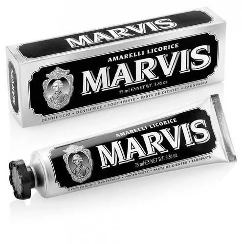 Marvis Amarelli Licorice Saldymedžio ir mėtų skonio dantų pasta, 85 ml