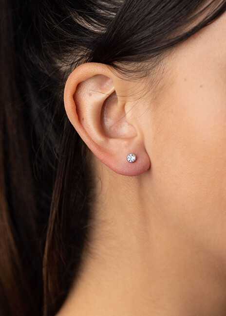 Mėlyni auskarai „Jenis“ su spindinčiais cirkoniais, 4 mm, SILVEGOB70604SBDLB