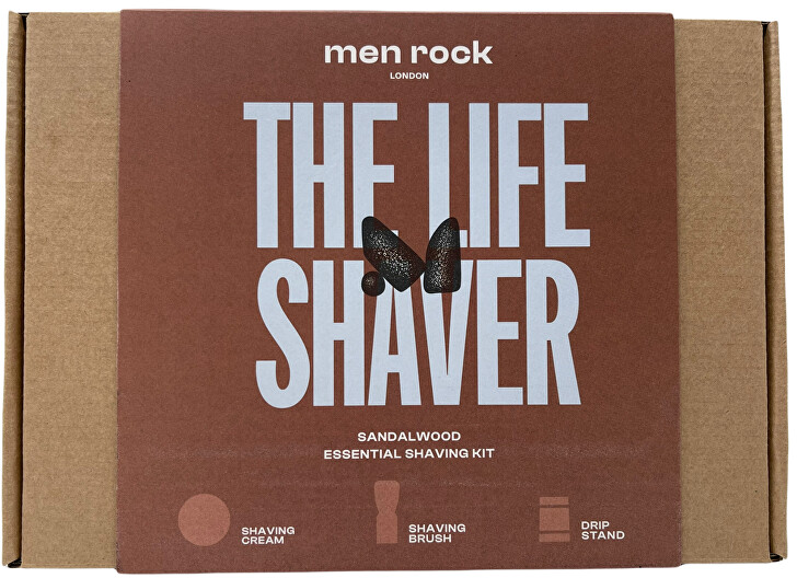 Men Rock The Life Shaver Sandalwood Essential Shaving Kit Skutimosi priemonių rinkinys, 1vnt