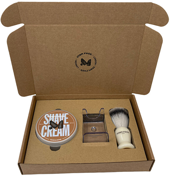 Men Rock The Life Shaver Sandalwood Essential Shaving Kit Skutimosi priemonių rinkinys, 1vnt