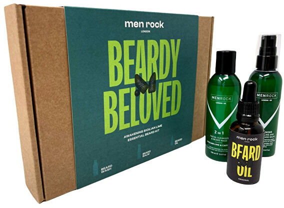Men Rock Beardy Beloved Awakening Sicilian Lime Beard Kit Barzdos priežiūros rinkinys, 1vnt