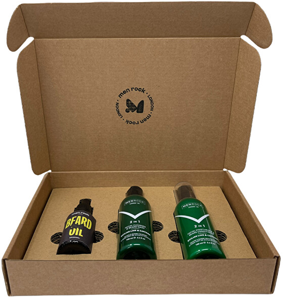 Men Rock Beardy Beloved Awakening Sicilian Lime Beard Kit Barzdos priežiūros rinkinys, 1vnt
