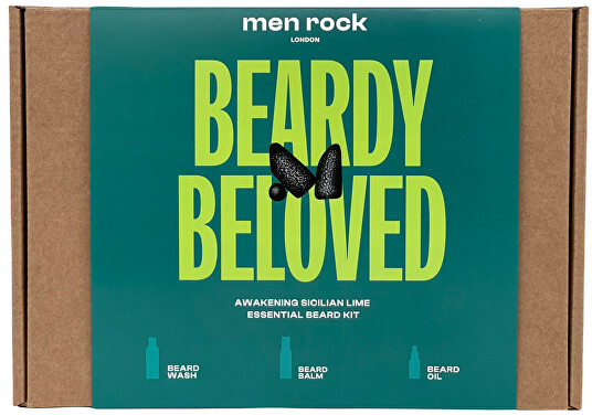 Men Rock Beardy Beloved Awakening Sicilian Lime Beard Kit Barzdos priežiūros rinkinys, 1vnt