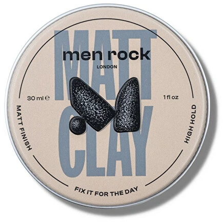 Men Rock Matt Clay Matinis plaukų modeliavimo molis, 30 ml