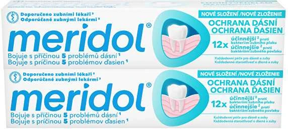 Meridol dantų pasta nuo dantenų, apsauganti nuo dantenų, 2 x 75 ml