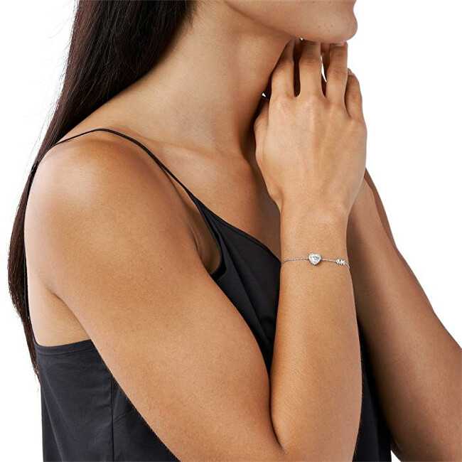 Michael Kors žavinga Sidabrinis širdelės formos apyrankė Premium MKC1518AN040