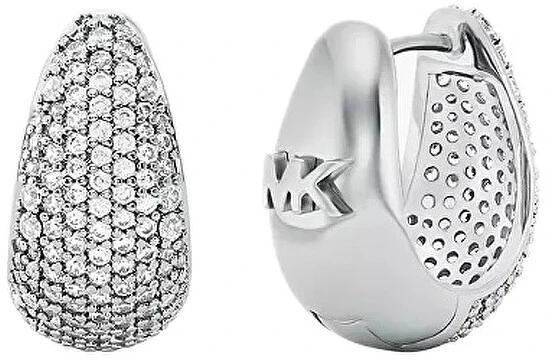 Michael Kors Glittering Teardrop Metallic Muse Hoop Earrings MKJ8580040