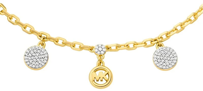Michael Kors Gold-plated bracelet with zircons Premium MKJ8631931
