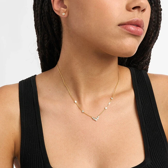 Michael Kors Auksuotas aukščiausios kokybės papuošalų rinkinys MKC1774SET (karoliai, auskarai)