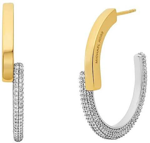 Michael Kors Bicolor earrings with zircons Premium MKC1752CZ931
