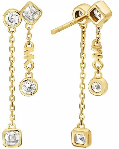 Michael Kors Prabangūs auksu padengti auskarai su cirkoniais Premium MKC1773710
