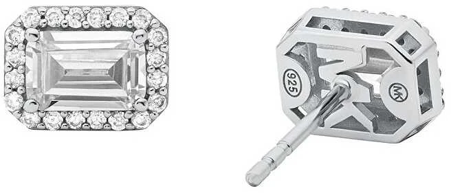 Michael Kors Blizgantys sidabriniai auskarai su cirkoniais Brilliance MKC1724CZ040