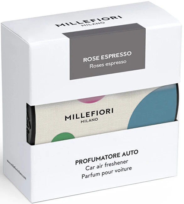 Car Air Freshener 1 vnt. Baltas ROSE ESPRESSO MILLEFIORI