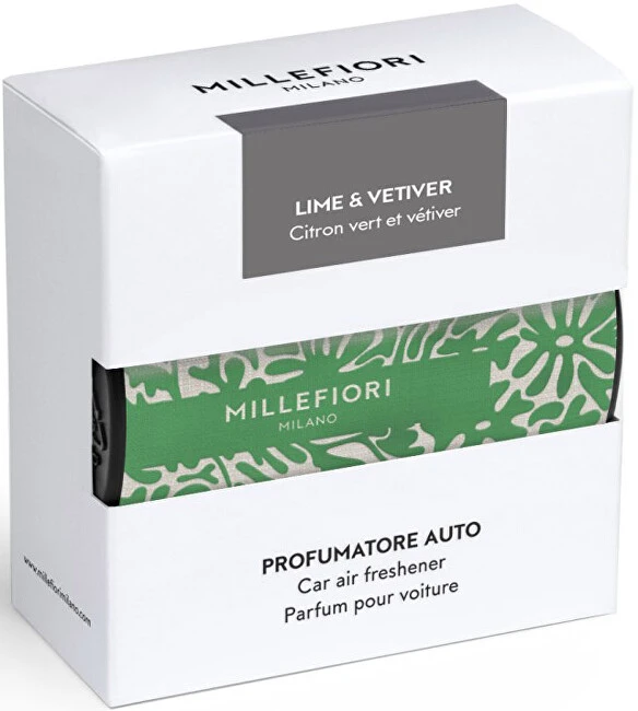 Millefiori Textil Floral Lime & Vetiver ( žalia ) - Vůně do auta