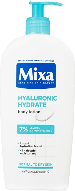 Mixa Hyaluronic Hydrate Losjonas kūnui moterims, 400 ml