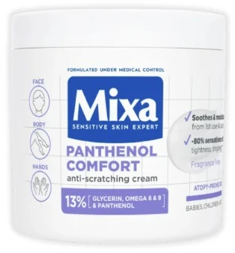 Mixa Panthenol Comfort atkuriantis kreminis kreminis kūno kremas unisex, 400 ml