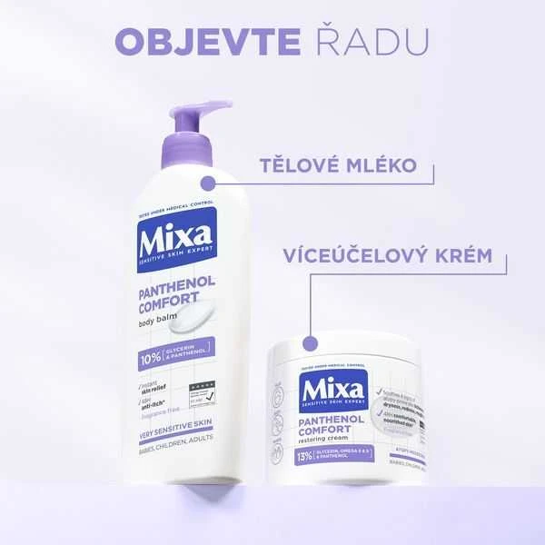 Mixa Panthenol Comfort atkuriantis kreminis kreminis kūno kremas unisex, 400 ml