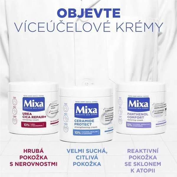 Mixa Ceramide Protect Strengthening Kreminis Body Kreminis moterims, 400 ml