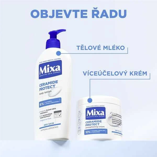 Mixa Ceramide Protect Strengthening Kreminis Body Kreminis moterims, 400 ml