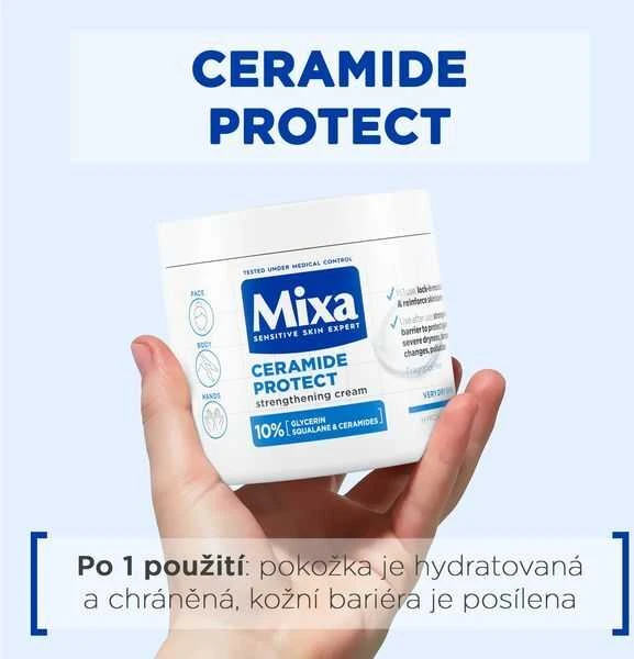 Mixa Ceramide Protect Strengthening Kreminis Body Kreminis moterims, 400 ml