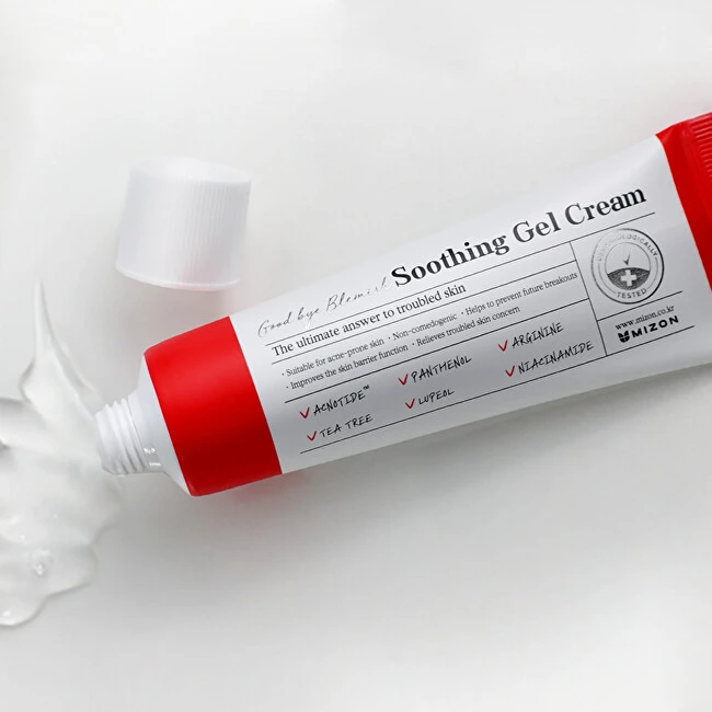 Raminamasis veido kremas probleminei veido odai Mizon Goodbye Blemish Soothing Gel Kreminis, gelinės konsistencijos, 55 ml