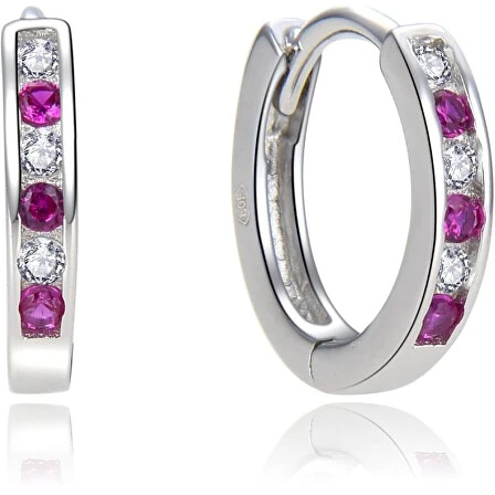 Moiss Children's hoop earrings with colored zircons E0000171