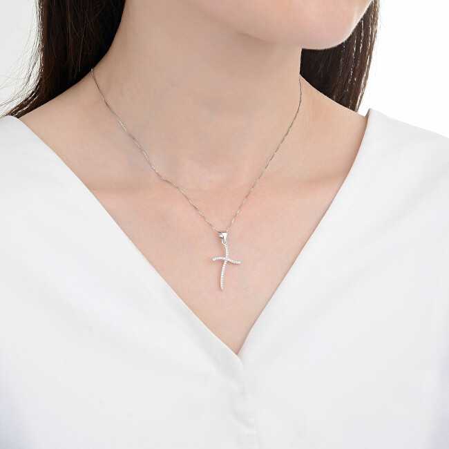 Moiss Timeless sidabrinis pendant Cross with zircons P0000743