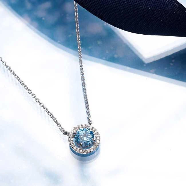 Morellato Delicate sidabrinis pakabukas with mėlynas zircon and crystals Tesori SAIW94