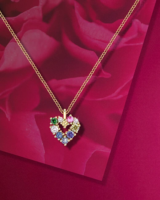 Morellato Romantic auksinis-plated heart pakabukas Colori SAVY06