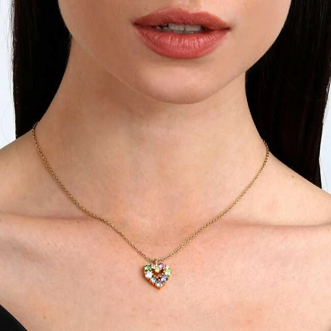 Morellato Romantic auksinis-plated heart pakabukas Colori SAVY06