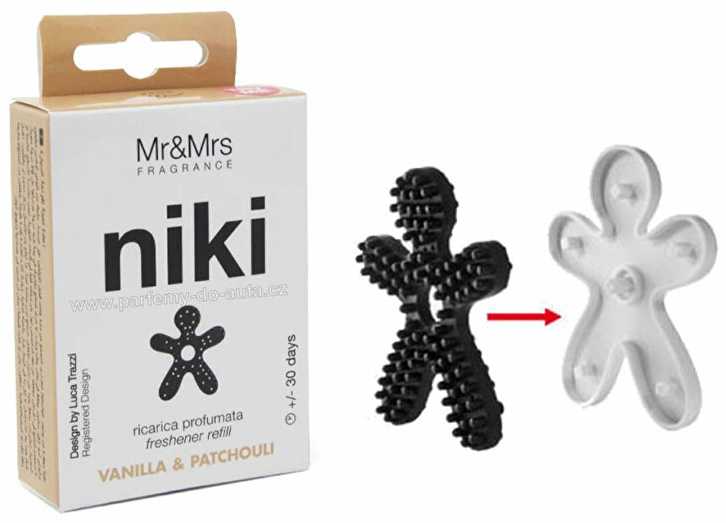 Mr&Mrs Fragrance Mr&Mrs Niki Car air freshener refill JRNIKIBX021V00 Refill for Car Scent, Vanilla & Patchouly, Juodas