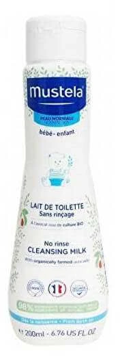 Mustela Bébé No Rinse Valomasis Pienelis Losjonas kūnui, 200 ml