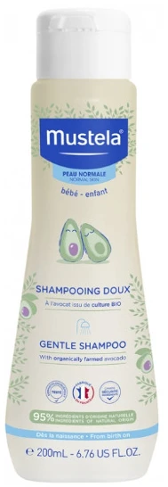 Mustela švelnus vaikų šampūnas (švelnus šampūnas), 200 ml