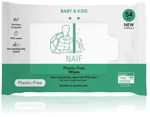 Naif Natural Skincare Naïf Vanduo Wipes servetėlės 54 vnt