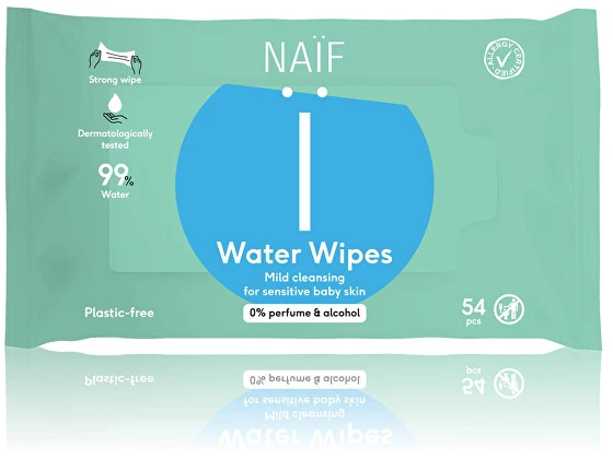 Naif Natural Skincare Naïf Vanduo servetėlės 54 vnt