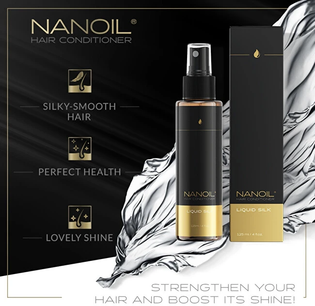 Nanoil "Nanolash" plaukų priežiūros priemonė "Liquid Silk" 125ml