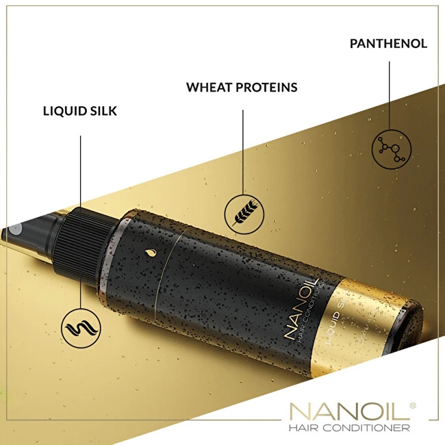 Nanoil "Nanolash" plaukų priežiūros priemonė "Liquid Silk" 125ml