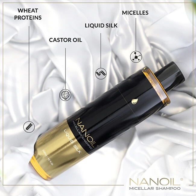 Nanoil Nanolash Micellr šampūnas Liquid Silk 300ml