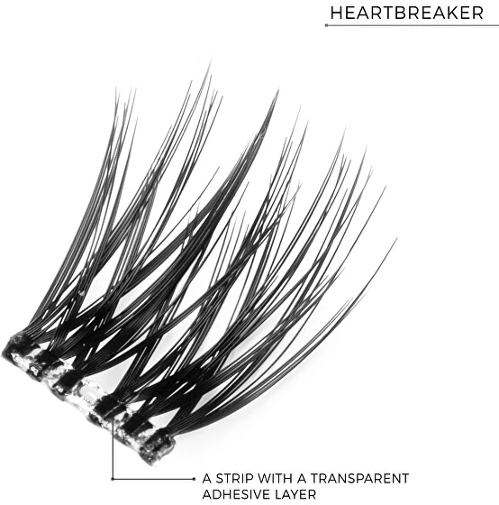 Nanolash Lipnios kuokštelinės blakstienos Heartbreaker Short 36 vnt.