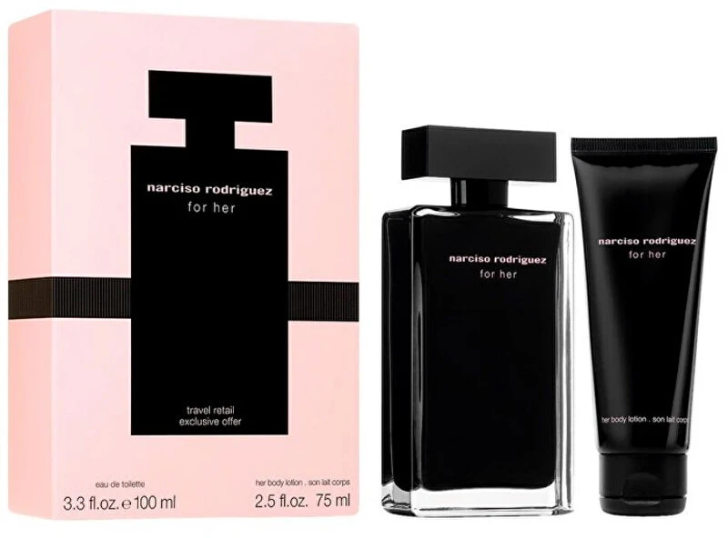 Kvepalų rinkinys Narciso Rodriguez For Her (100 ml EDT + Kūno losjonas 75ml)