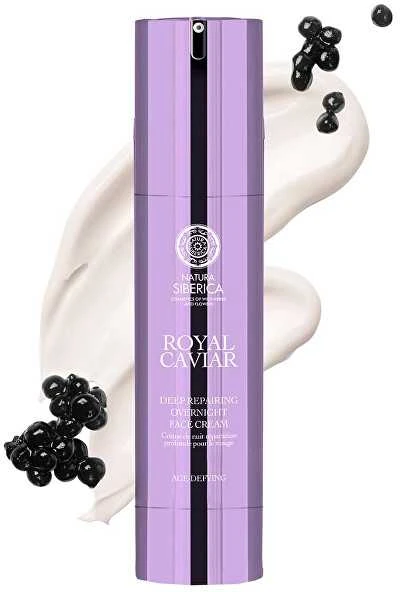 Natura Siberica Kremas veidui naktinis intensyvus atstatanis ROYAL CAVIAR, 50 ml