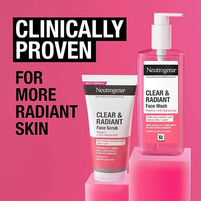Neutrogena Clear & Radiant Face Wash valymo gelis